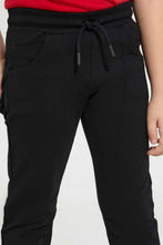 Load image into Gallery viewer, Redtag-Black-5-Pocket-Stretch-Terry-Pant-Chino-Trousers-Boys-2 to 8 Years