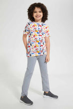Load image into Gallery viewer, Redtag-Grey-5-Pocket-Stretch-Terry-Pant-Chino-Trousers-Boys-2 to 8 Years