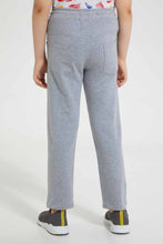 Load image into Gallery viewer, Redtag-Grey-5-Pocket-Stretch-Terry-Pant-Chino-Trousers-Boys-2 to 8 Years
