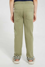 Load image into Gallery viewer, Redtag-Olive-5-Pocket-Stretch-Terry-Pant-Chino-Trousers-Boys-2 to 8 Years