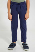 Load image into Gallery viewer, Redtag-Navy-5-Pocket-Stretch-Terry-Pant-Chino-Trousers-Boys-2 to 8 Years
