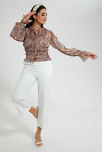 Load image into Gallery viewer, Redtag-Paisley-Smocking-Blouse-Blouses-Women's-
