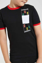 Load image into Gallery viewer, Black Car Pocket T-Shirt
