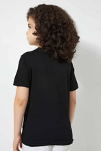Load image into Gallery viewer, Redtag-Black-Ss-Space-Travel-Graphic-T-Shirt-Graphic-T-Shirts-Boys-2 to 8 Years