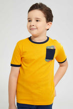 تنزيل الصورة على معرض الصور، Redtag-Orange-Dragon-Pocket-T-Shirt-Graphic-T-Shirts-Boys-2 to 8 Years