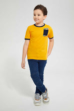 تنزيل الصورة على معرض الصور، Redtag-Orange-Dragon-Pocket-T-Shirt-Graphic-T-Shirts-Boys-2 to 8 Years