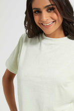 تنزيل الصورة على معرض الصور، Redtag-Mint-Drop-Needle-Velvet-T-Shirt-Loungewear-T-Shirts-Women's-