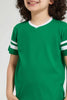 Redtag-2Pk-White-And-Green-V-Neck-T-Shirt-V-Neck-T-Shirts-Boys-2 to 8 Years