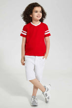 Load image into Gallery viewer, Redtag-2Pk-Red-And-Blue-V-Neck-T-Shirt-V-Neck-T-Shirts-Boys-2 to 8 Years