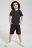 Redtag-2Pk-Grey-And-Yellow-V-Neck-T-Shirt-V-Neck-T-Shirts-Boys-2 to 8 Years