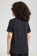 Load image into Gallery viewer, Redtag-2Pk-Grey-And-Yellow-V-Neck-T-Shirt-V-Neck-T-Shirts-Boys-2 to 8 Years