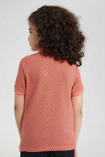 تنزيل الصورة على معرض الصور، Redtag-Pink-Triangle-Print-Collar-Stand-Polo-Polo-Shirts-Boys-2 to 8 Years