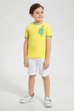 تنزيل الصورة على معرض الصور، Redtag-White-Twill-5-Pocket-Western-Short-Denim-Shorts-Boys-2 to 8 Years