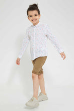 تنزيل الصورة على معرض الصور، Redtag-Khaki-Twill-5-Pocket-Western-Short-Denim-Shorts-Boys-2 to 8 Years