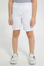 تنزيل الصورة على معرض الصور، Redtag-White-Twill-Balloon-Short-Denim-Shorts-Boys-2 to 8 Years