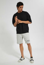 Load image into Gallery viewer, Redtag-Black-Solid-T-Shirt-With-Scoop-Heim-Plain-Men's-