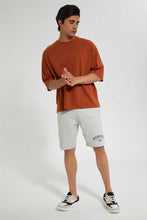 Load image into Gallery viewer, Redtag-Rust-Solid-T-Shirt-With-Scoop-Heim-Plain-Men's-
