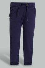 Load image into Gallery viewer, Redtag-Navy-Twill-Jogger-Pants-Jogger-Fit-Infant-Boys-3 to 24 Months