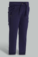 Load image into Gallery viewer, Redtag-Navy-Twill-Jogger-Pants-Jogger-Fit-Infant-Boys-3 to 24 Months