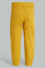 Load image into Gallery viewer, Redtag-Mustard-Twill-Jogger-Pants-Jogger-Fit-Infant-Boys-3 to 24 Months