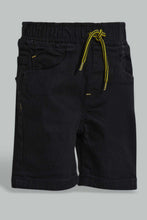 Load image into Gallery viewer, Redtag-Black-Wash-Denim-Short-Denim-Shorts-Infant-Boys-3 to 24 Months
