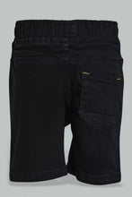 Load image into Gallery viewer, Redtag-Black-Wash-Denim-Short-Denim-Shorts-Infant-Boys-3 to 24 Months