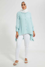 Load image into Gallery viewer, Redtag-Mint-Asymmetric-Hem-Longline-Shirt-Casual-Shirts-Women's-