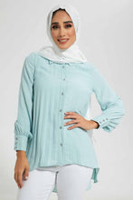 Load image into Gallery viewer, Redtag-Mint-Asymmetric-Hem-Longline-Shirt-Casual-Shirts-Women's-