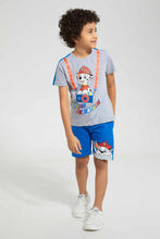 Load image into Gallery viewer, Redtag-Grey-Paw-Patrol-T-Shirt-Sand-Short-Set-Sets-Boys-2 to 8 Years