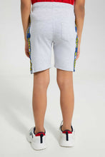 Load image into Gallery viewer, Redtag-Grey-Minion-Elasticated-Waist-Short-Active-Shorts-Boys-2 to 8 Years