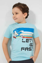 تنزيل الصورة على معرض الصور، تيشيرت سونيك باللون الرمادي