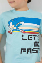 تنزيل الصورة على معرض الصور، تيشيرت سونيك باللون الرمادي