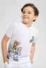 Redtag-White-Tom-And-Jerry-Polo-Polo-Shirts-Boys-2 to 8 Years