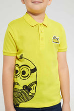 تنزيل الصورة على معرض الصور، Redtag-Yellow-Minion-Polo-Polo-Shirts-Boys-2 to 8 Years
