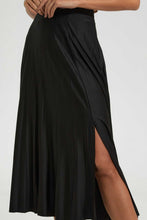 Load image into Gallery viewer, Redtag-Black-Pleated-Waist-String-Detail-Midi-Skirt-Skirts-Women's-