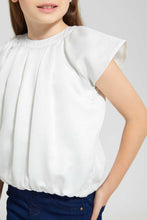 تنزيل الصورة على معرض الصور، Redtag-Cream-Pleated-Blouse-Blouses-Girls-2 to 8 Years