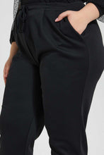 Load image into Gallery viewer, Redtag-Black-Turn-Up-Detail-Trouser-Trousers-Women's-