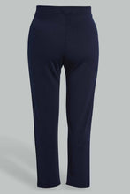 Load image into Gallery viewer, Redtag-Navy-Wide-Leg-Pant-With-Shiny-Button-Culottes-Women's-