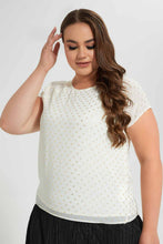 Load image into Gallery viewer, Redtag-Ivory-Foil-Print-Top-Blouses-Women's-