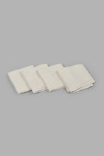 Load image into Gallery viewer, Redtag-Beige-Textured-Cotton-Face-Towel-Set-(4-Piece)-0,-Colour:Beige,-Filter:Home-Bathroom,-HMW-BAC-Face-Towels,-New-In,-New-In-HMW-BAC,-Non-Sale,-S22A,-Section:Homewares-Home-Bathroom-