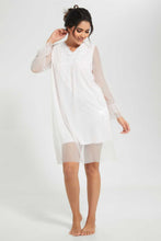 Load image into Gallery viewer, Redtag-Pink-Mesh-Nightgown-With-Lace-Nightgowns-Women's-