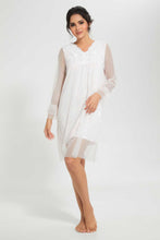 Load image into Gallery viewer, Redtag-Pink-Mesh-Nightgown-With-Lace-Nightgowns-Women's-