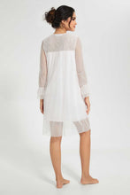 Load image into Gallery viewer, Redtag-Pink-Mesh-Nightgown-With-Lace-Nightgowns-Women's-