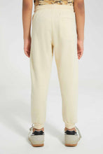 Load image into Gallery viewer, Redtag-Beige-Cut-&-Sew-Track-Pant-Joggers-Boys-2 to 8 Years