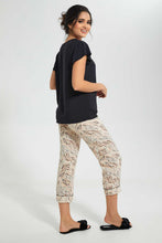 تنزيل الصورة على معرض الصور، Redtag-Black-Animal-Printed-Pyjama-Set-Pyjama-Sets-Women's-