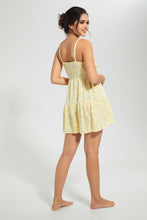 تنزيل الصورة على معرض الصور، Redtag-Yellow-Floral-Printed-Chemise-Chemises-Women's-