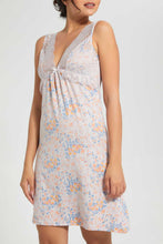 تنزيل الصورة على معرض الصور، Redtag-Peach-Floral-Printed-Chemise-Chemises-Women's-