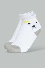 Load image into Gallery viewer, Redtag-White-Full-Length-Socks-(4-Pack)-Ankle-Socks-Infant-Boys-3 to 24 Months