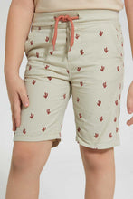 تنزيل الصورة على معرض الصور، Redtag-Beige-Aop-Rib-Waistband-Short-Shorts-Boys-2 to 8 Years