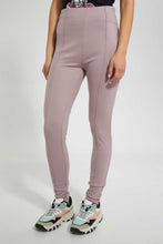 Load image into Gallery viewer, Redtag-Black-Pleated-Pontie-Legging-Leggings-Women's-
